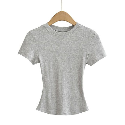 Crewneck Short Sleeve Crop Tee