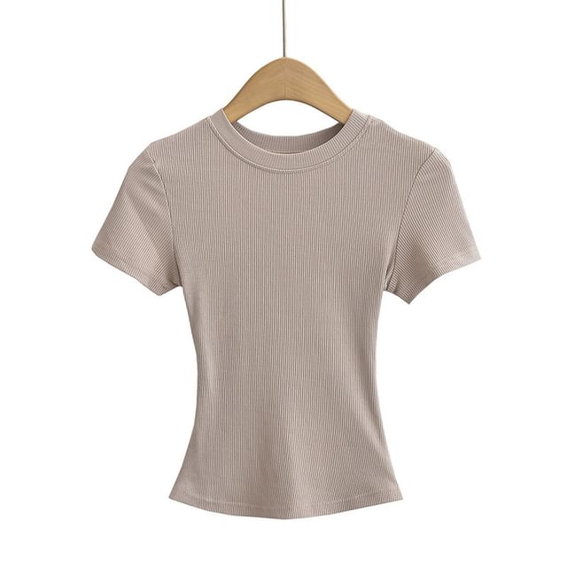 Crewneck Short Sleeve Crop Tee