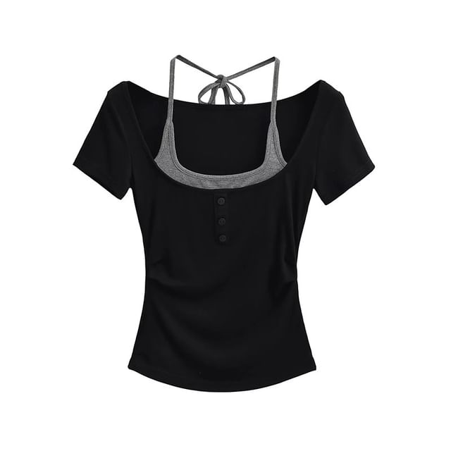 Halter Crop Top Two-Piece Style