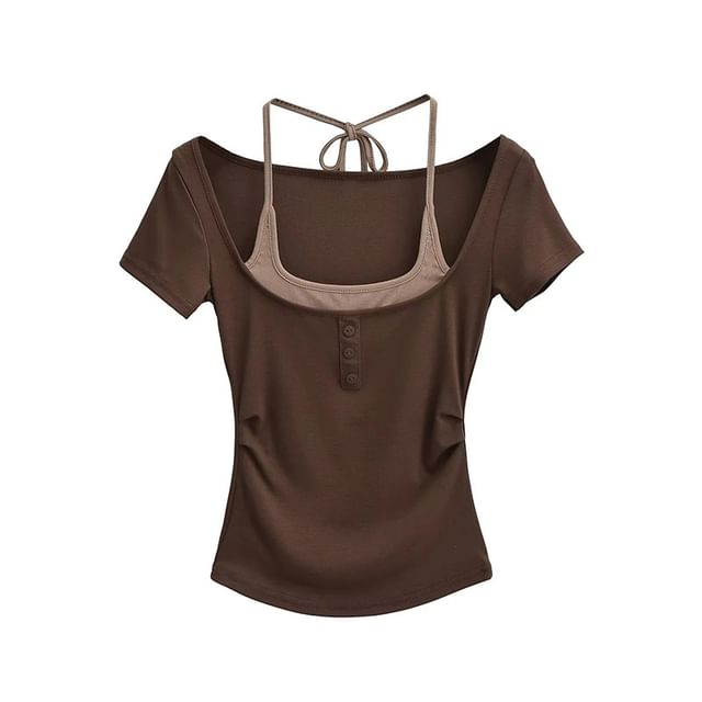Halter Crop Top Two-Piece Style