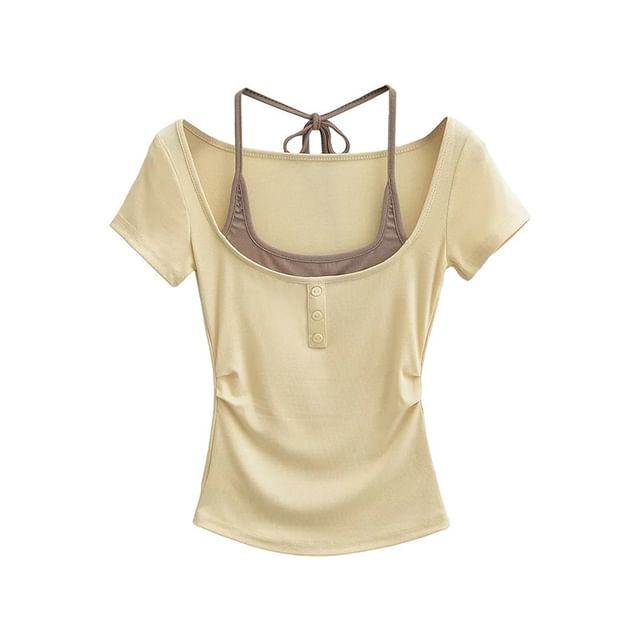 Halter Crop Top Two-Piece Style