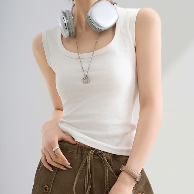 Square Neck Crop Tank