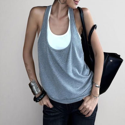 Mock Neck Two-Piece Tank