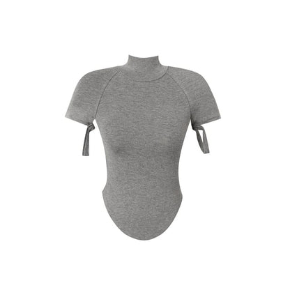 Mock Neck Cropped Tee