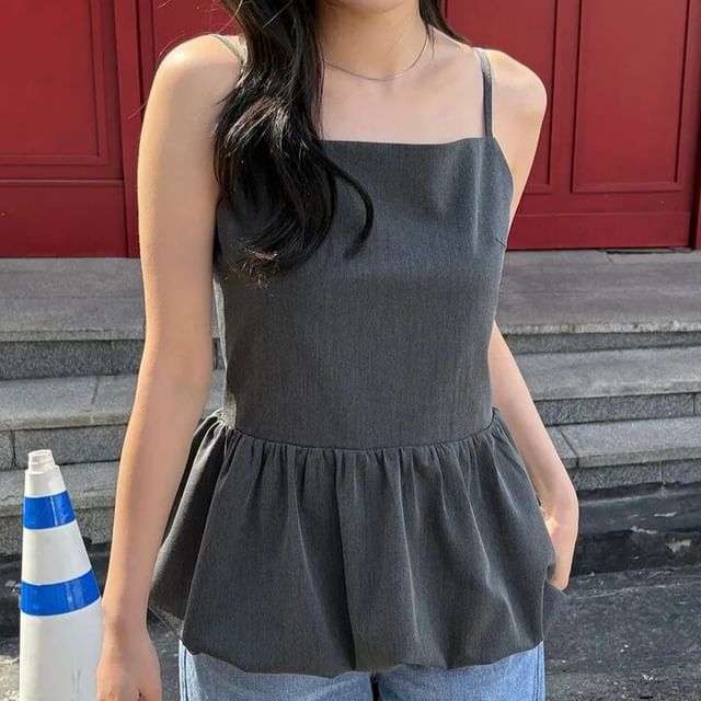 Bubble Hem Open Back Camisole