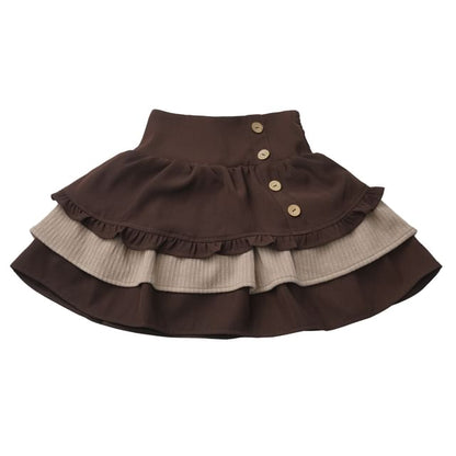 Collared Frill Top & Skirt