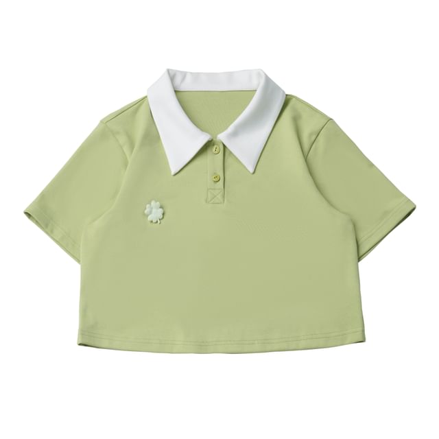 Crop Polo & Mini Skirt Set