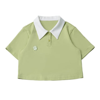 Crop Polo & Mini Skirt Set