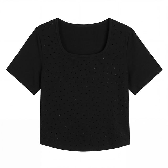 Square-Neck Short Sleeve Tee