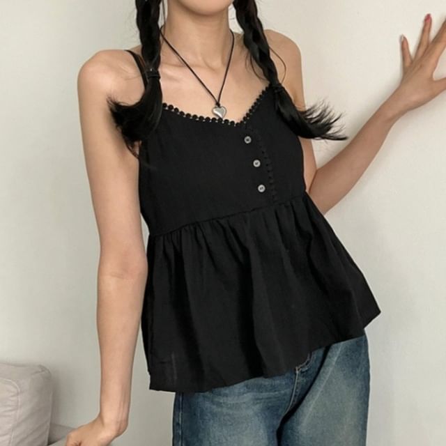 V-Neck Flowy Camisole Top