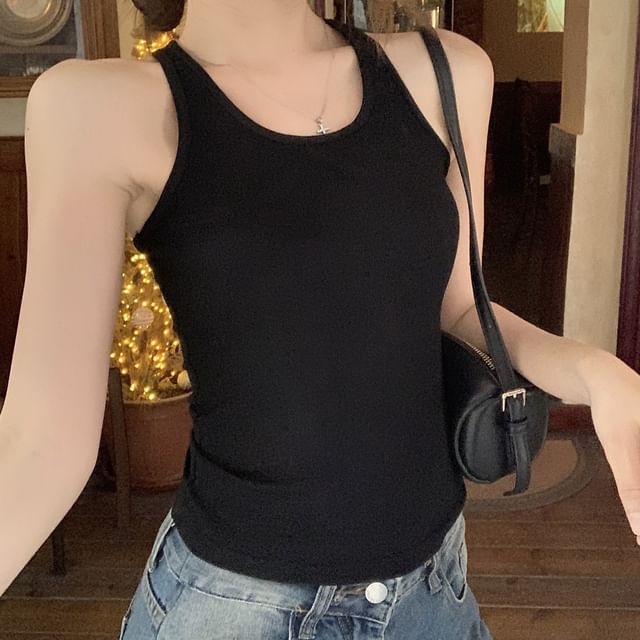 Halter Neck Plain Racerback Crop Top / Cowl Neck Striped Drawstring Waist Camisole Top