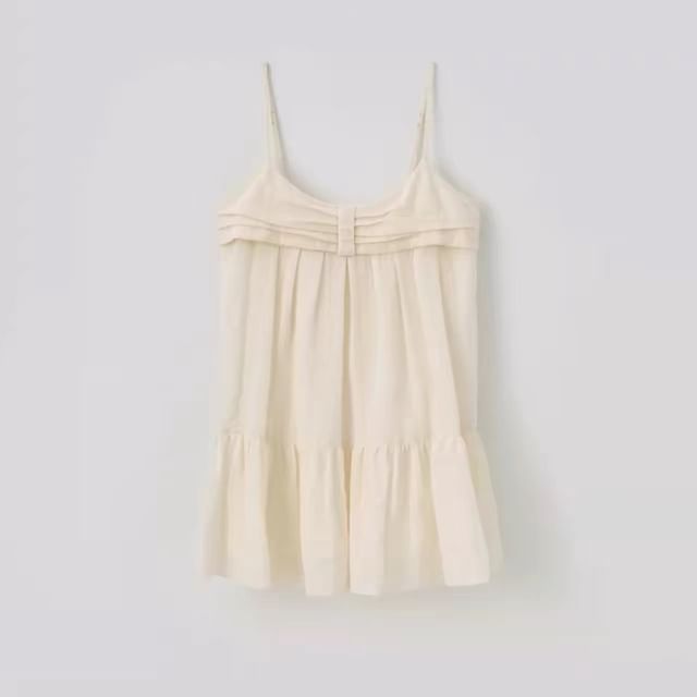 Spaghetti Strap Scoop Neck Plain Ruched Tunic