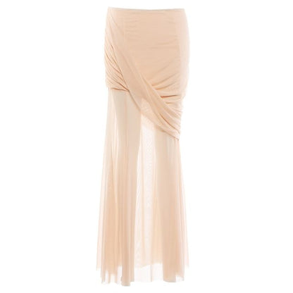 Asymmetric Sleeveless Crop Top and High Waist Mermaid Skirt Set
