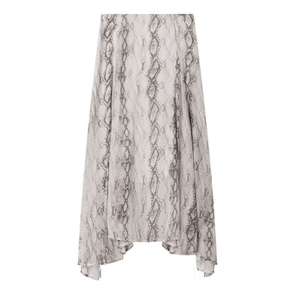 Leopard Panel Camisole with Snake Print Midi Skirt Set