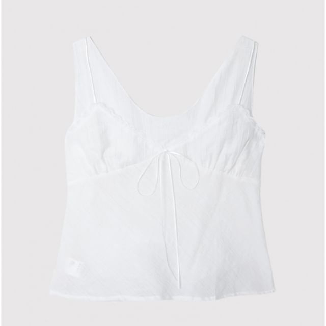 Lace Trim Sleeveless Blouse