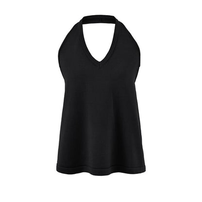 Flowy Halter Neck Solid Top