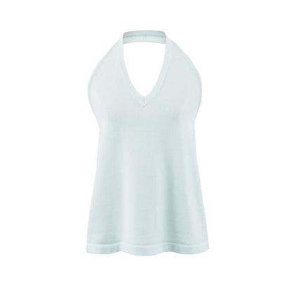 Flowy Halter Neck Solid Top