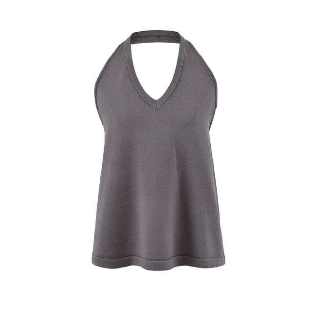 Flowy Halter Neck Solid Top