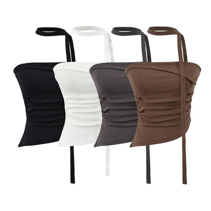 Asymmetric Tube Top with Twilly Scarf Set