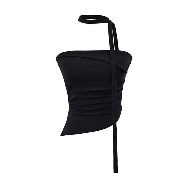 Asymmetric Tube Top with Twilly Scarf Set