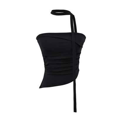 Asymmetric Tube Top with Twilly Scarf Set