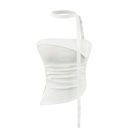 Asymmetric Tube Top with Twilly Scarf Set
