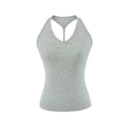 Racerback Sleeveless Solid Crop Top