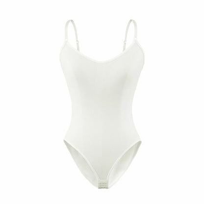 Spaghetti Strap Solid Bodysuit Top