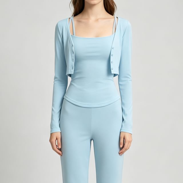 Camisole and Crop Cardigan Set
