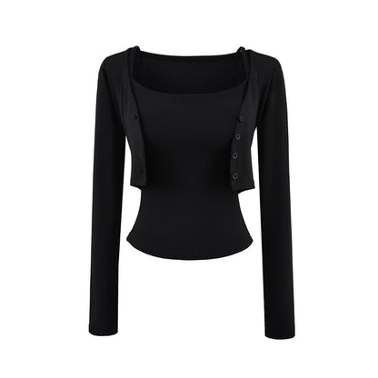 Camisole and Crop Cardigan Set