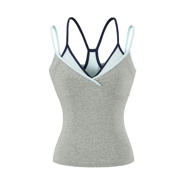 Contrast Trim Mock Two-Piece Camisole