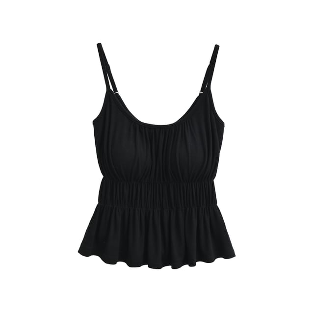 Ruched Scoop Neck Camisole Top