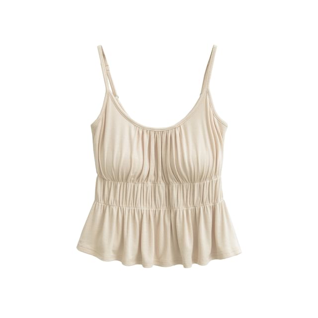 Ruched Scoop Neck Camisole Top