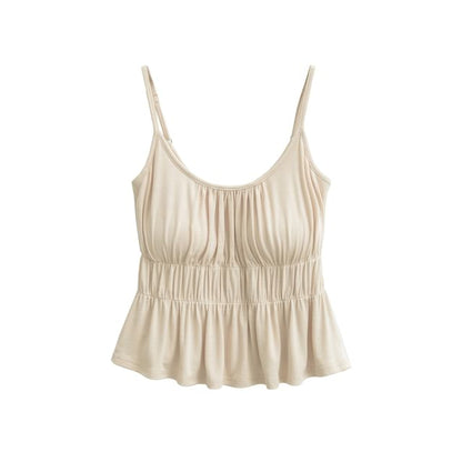 Ruched Scoop Neck Camisole Top