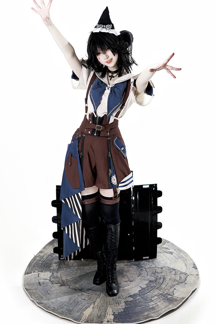 Wonder Equipment Inventor Ouji Punk Lolita Bib Shorts