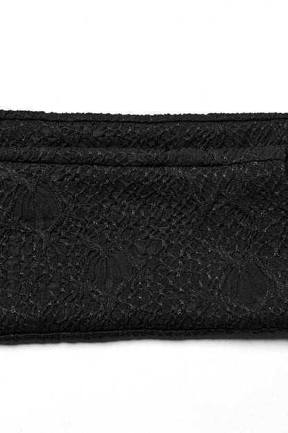Mesh Button Decor Slim Gothic Leggings for Women