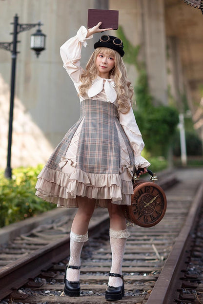 Slim Bowknot Sleeveless Ruffle Classic Lolita Dress with Elegant Backlight
