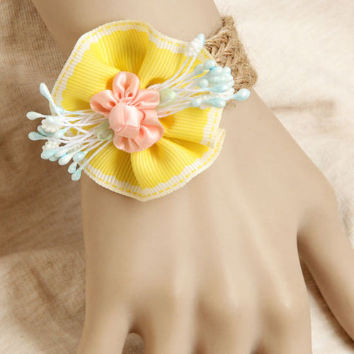 Retro Floral Wedding Twine Female Lolita Bracelet