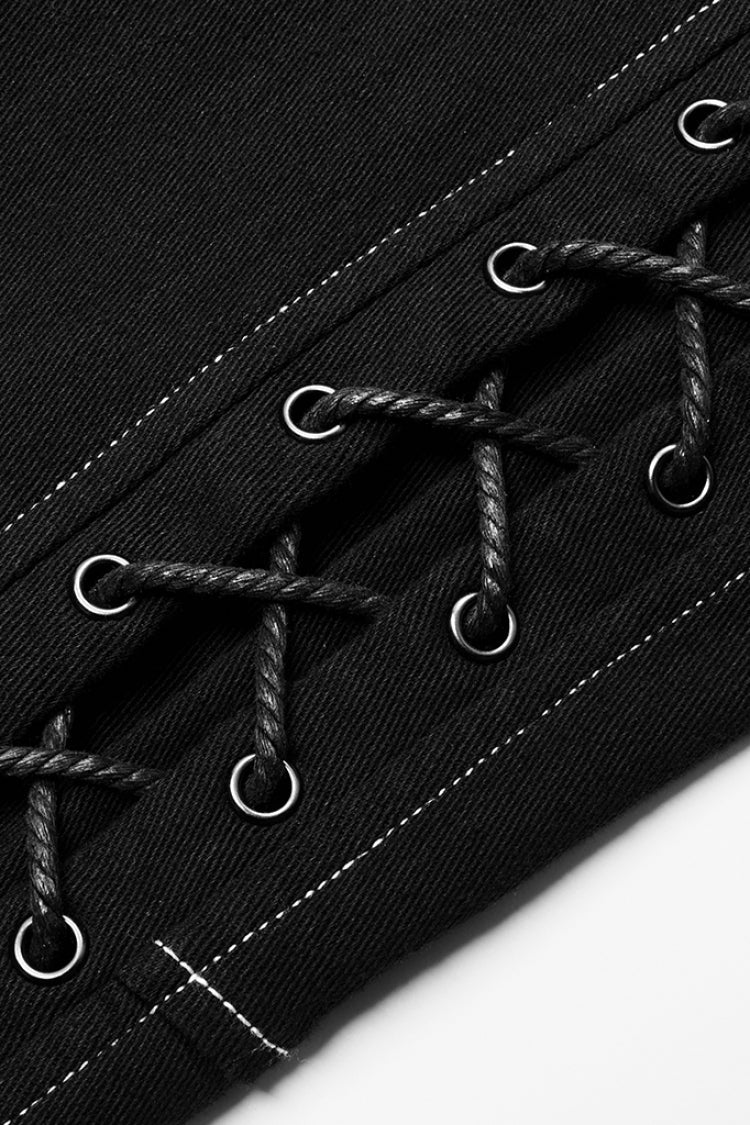 Detachable Steampunk Pants with Multi Pockets and Buckles