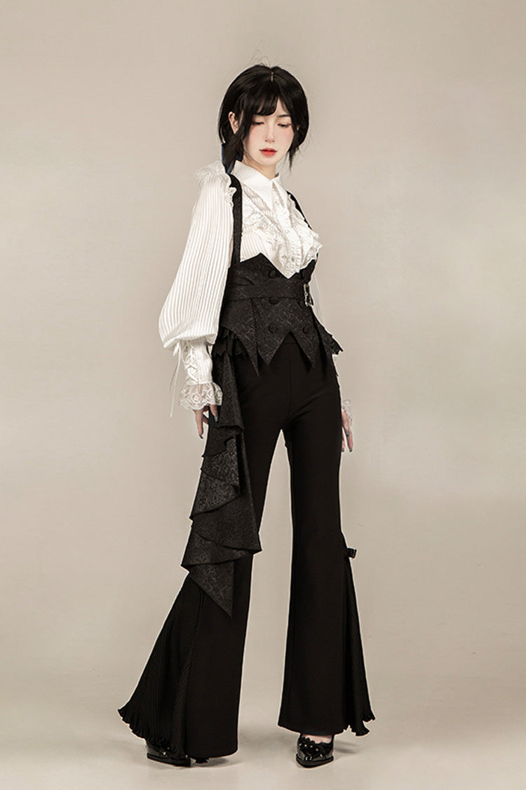 Ebony Long-Sleeve Pirate Style Gothic Trousers - Gold Hunter