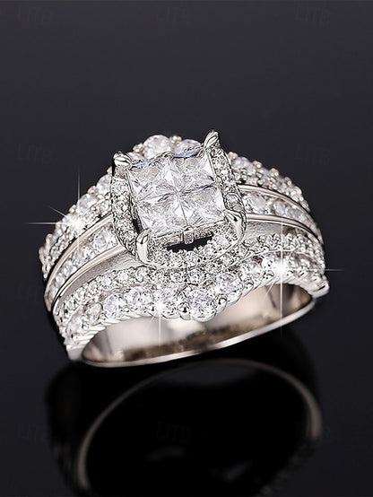 Zirconia Cubic Luxury Ring Wedding with Set