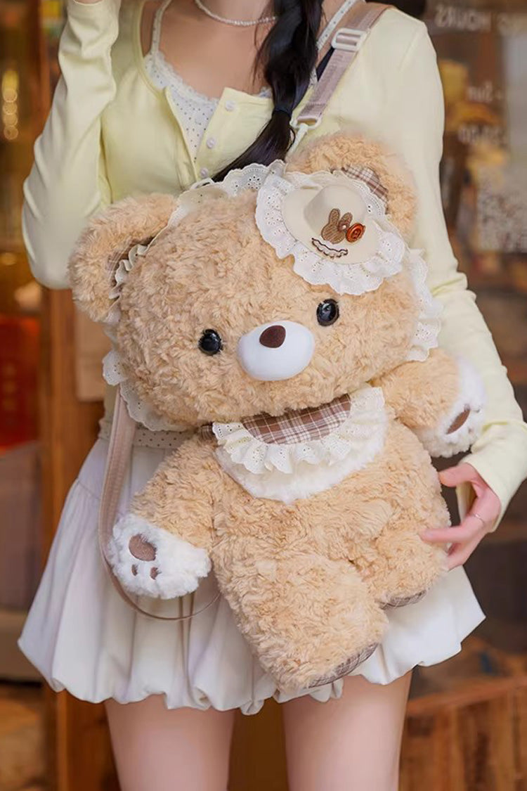 Little Bear Guli Plush Ruffle Lolita Backpack