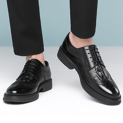 Brogue Shoes Oxford Brown - Crocodile Leather Men's