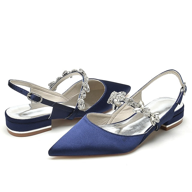 Shoes Women's Heel Flat Wedding Crystal Bridal