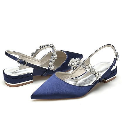 Shoes Women's Heel Flat Wedding Crystal Bridal