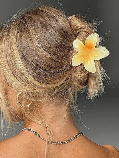 6PCS Hair Tropical Resin – Clips Plumeria Hawaiian Flower