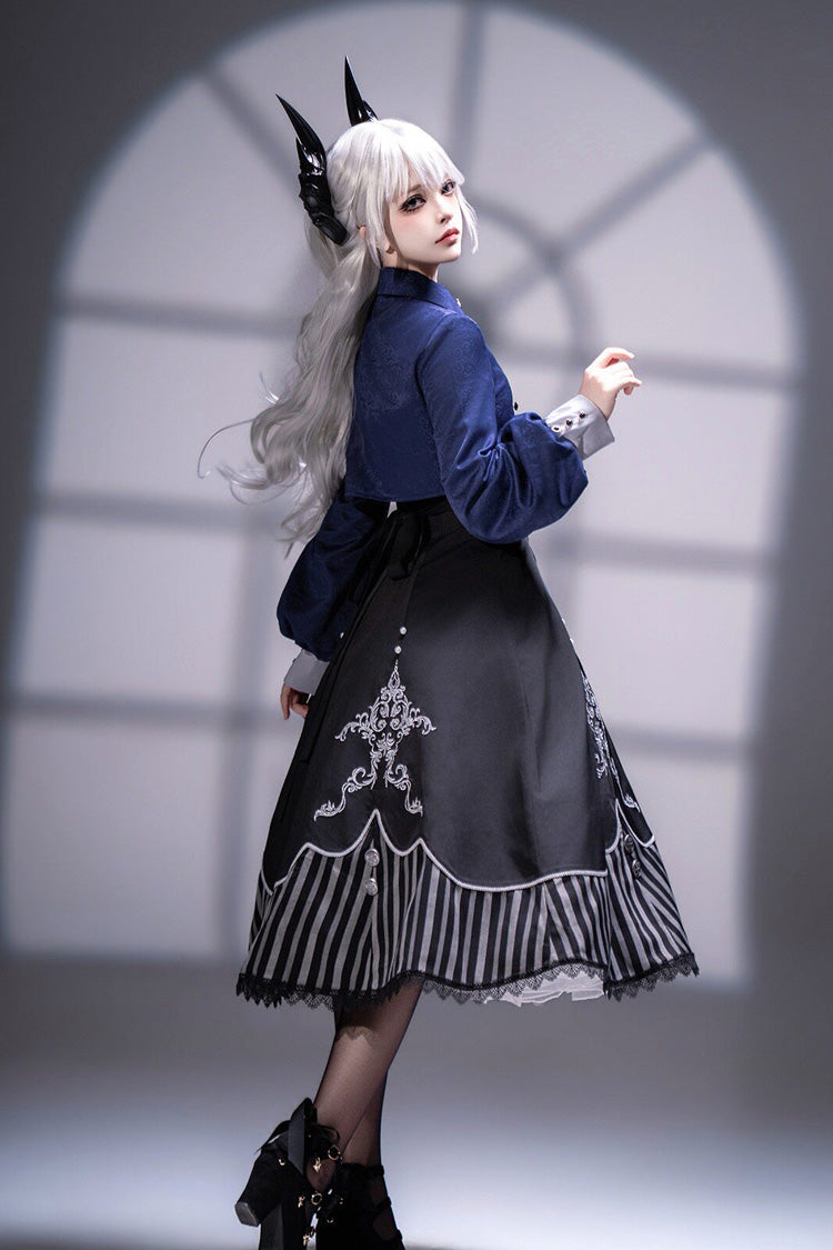 Vintage Elegant Lolita JSK Dress Set with Embroidery