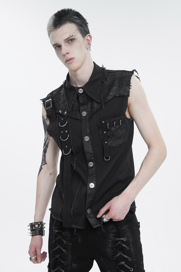 Jet Buckle Splice Raw Punk Vest