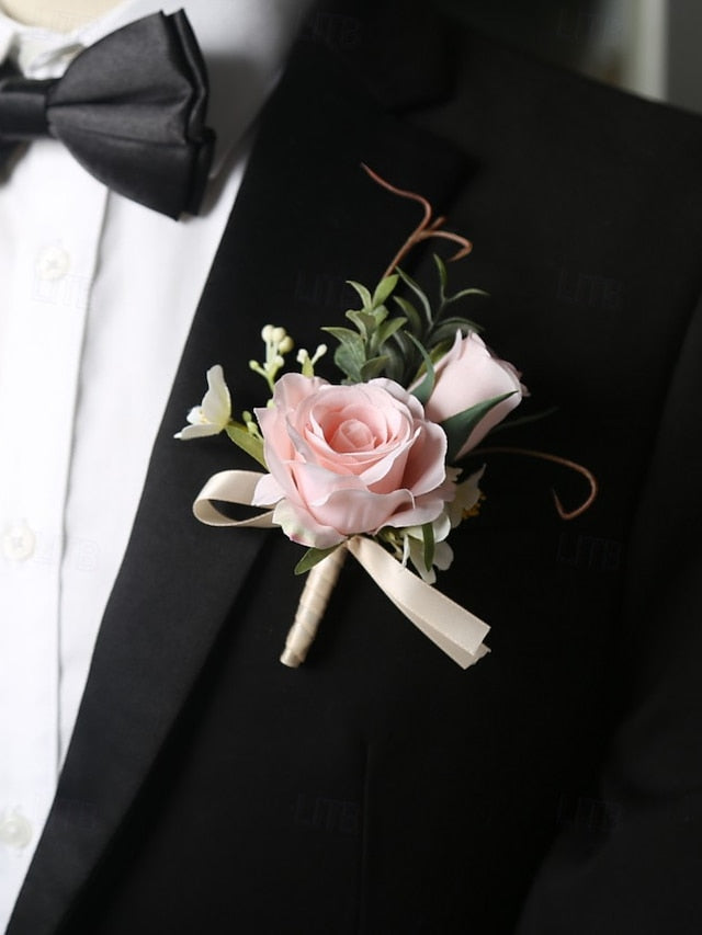 Wrist – Wedding Boutonniere Corsage Artificial Elegant and