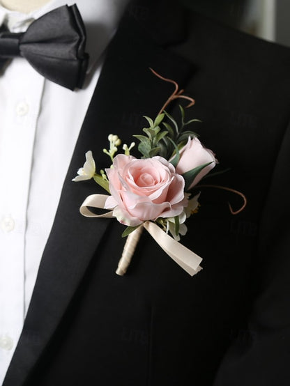 Wrist – Wedding Boutonniere Corsage Artificial Elegant and